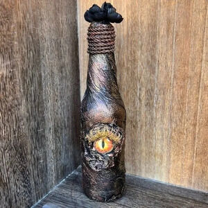NEW Potion Bottle Art Mixed Media Halloween Potion Bottle Apothecary Spell Jar